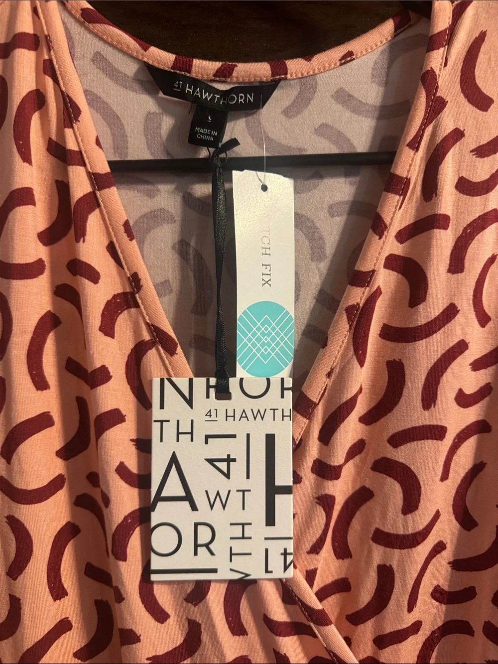 41 Hawthorn Elisse Knit Surplice V-Neck Dress , NWT, Size L